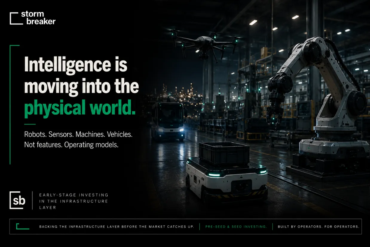 Intelligence is moving into the physical world. Robots. Sensors. Machines. Vehicles. Not features. Operating models.